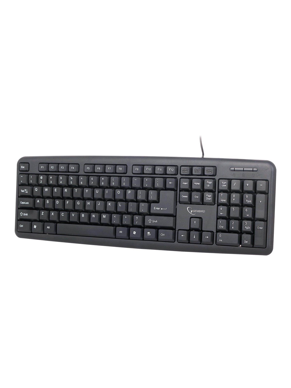 Gembird KB-U-103 - keyboard - US - black - Tastatur - Englisch (US) - Schwarz