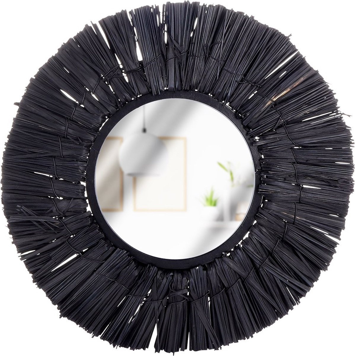 Vilde Wandspiegel Zwart Rond 32 cm