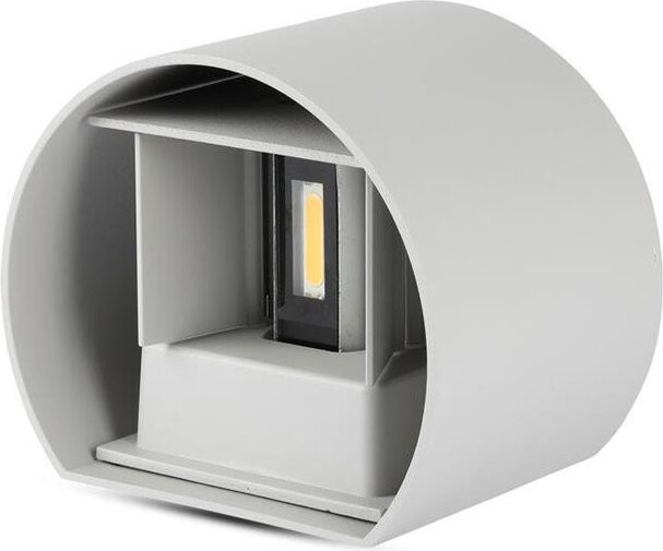 V-TAC VT-756 LED Buitenwandlamp Up-Down, Rond, Grijs, Aluminium
