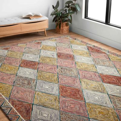 Alexander Home Kaleidoscope Diamond Hand-Hooked Wool Rug