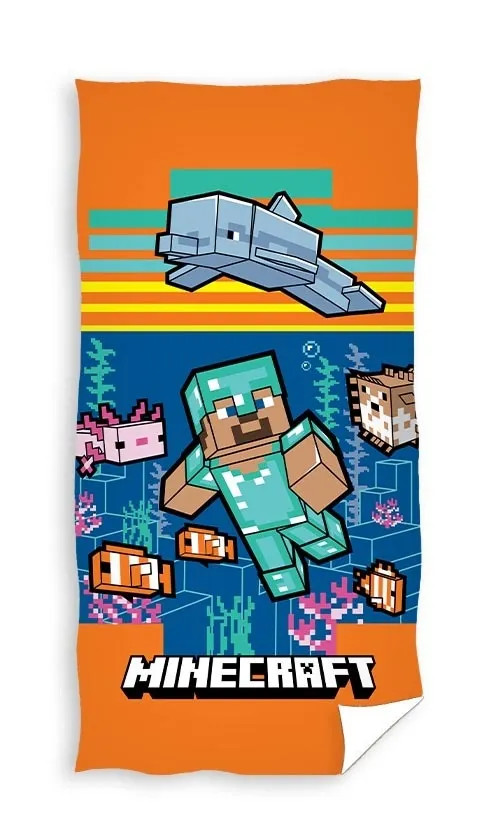 Minecraft Strandlaken Onderwaterwereld voor kinderen - 70 x 140 cm