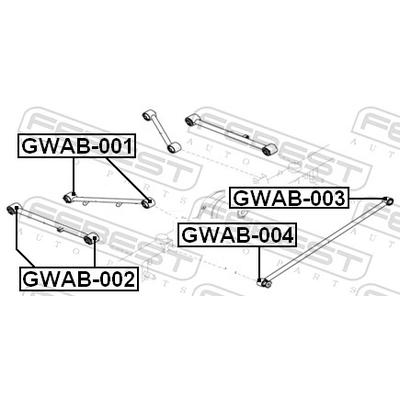FEBEST Lagerung, Lenker gwab002 Hinterachse für GREAT WALL