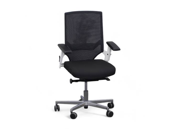 Office swivel chairs Chairzone Self One Pro with 1D armrests, Black/White, New, Ergonomic chair - ideal for flexible working