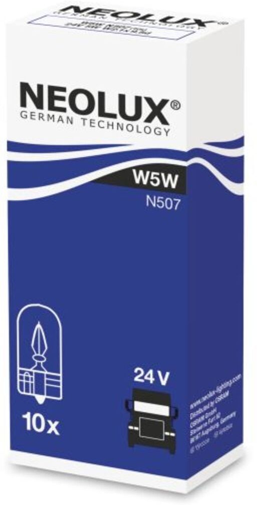 Glühlampe Sekundär NEOLUX W5W 24V, 5W, 10 Stück