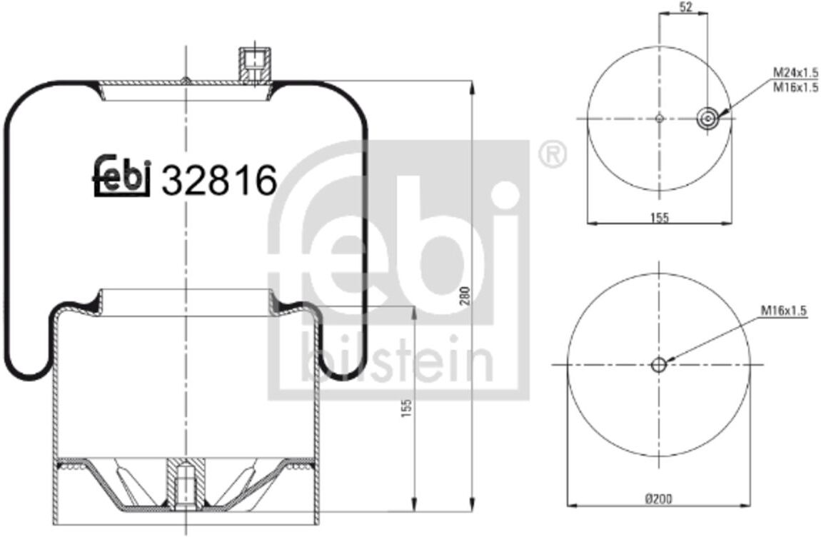 Federbalg, Luftfederung FEBI BILSTEIN 32816