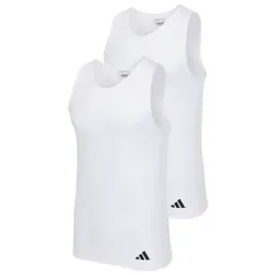 adidas 2P Active Flex Cotton Ergonomic Tank Top Weiß Baumwolle Small Herren