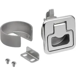 SCHNAPPVERSCHLUSS MIT GRIFF KLAPPBAR, FORM:B NICHT ABSCHLIEßBAR, S=2-12, EDELSTAHL A2 1.4401 POLIERT