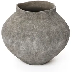 KERAMIKVASE rund, in Erdtönen, H 23,5 cm