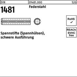 Spannstift DIN 1481 28x 36 Federstahl schwere Ausführung 10 Stück
