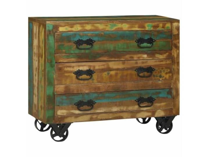 Kaorsrow Sideboard Braun 80x30x65 cm Massivholz Kommode 3 Schubladen Rustikales Sideboard aus recyceltem Massivholz für Wohnzimmer und Flur, bietet viel Stauraum mit 3 Schubladen.