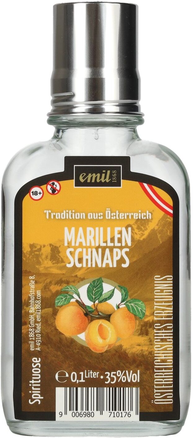 emil 1868 Marillen Schnaps 35% Vol. 0,1l in Taschenflasche