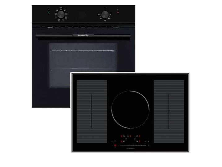 Wolkenstein Backofen-Set ECO Funktion EEK A + Induktionskochfeld autark 2 Doppel-Flexzonen 77cm
