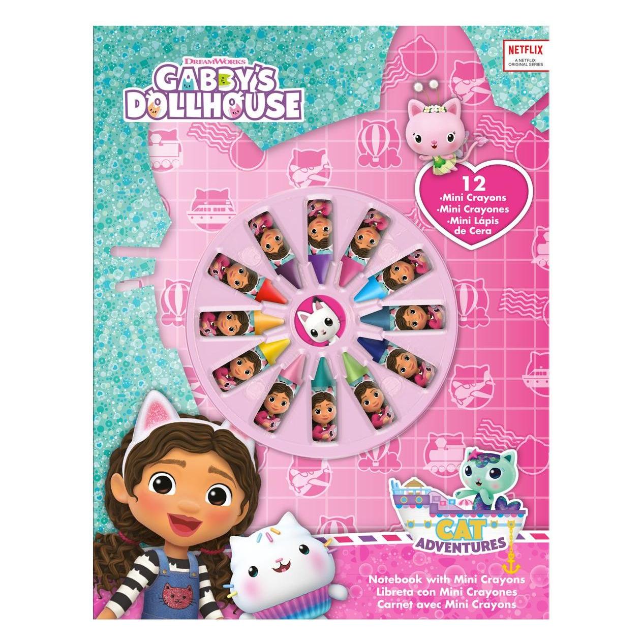 Kids Euroswan Notizbuch GABBY'S DOLLHOUSE mit mini Wachsmalstiften (A4) (45168852)