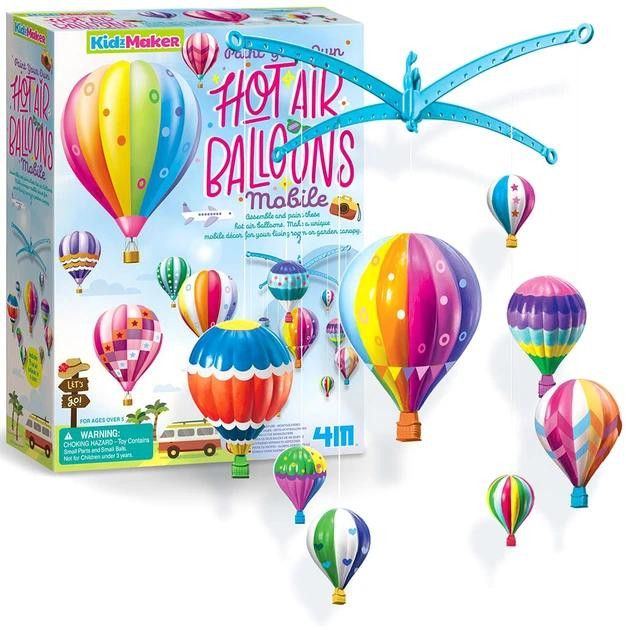 4M Verf je eigen luchtballonnen mobiel - Creatieve set voor kinderen - Meerdere kleuren
