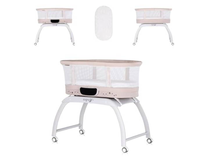 Chipolino Beistellbett Sogno 2 in 1 Spieltisch, Fernbedienung, eingebaute Waage, Farbe:beige