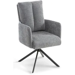 2er-Set [de]sign & more Stuhl Rio Stoff Grau