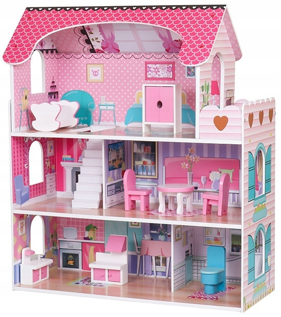 Barbie poppenhuis met meubels groot formaat
