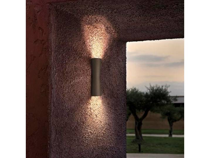 Clessidra 40°+40° Applique Murale d'Extérieur Marron Foncé - Flos - Terrasse - Métal