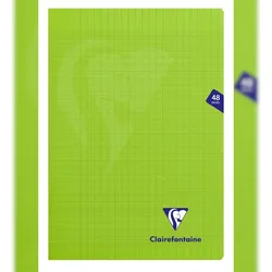 Clairefontaine 10x Heft A4 Mimesys, 24 Blatt 90g, französische Lineatur Seyès, Einband aus Polypropylen - Grün 353101C