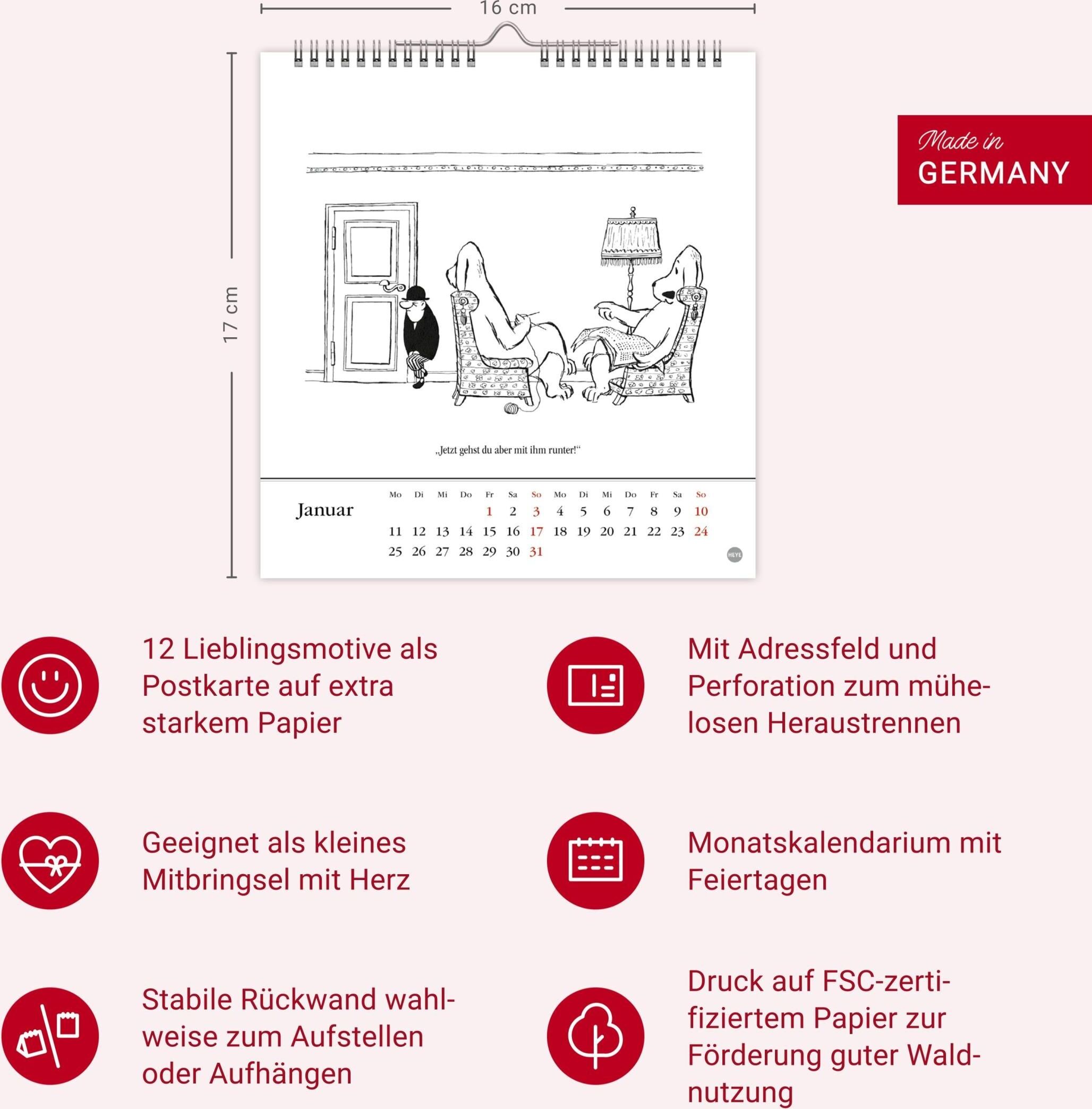 Heye Loriot Postkartenkalender 2027