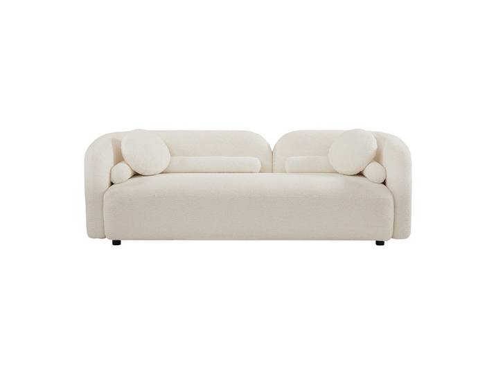Vente-Unique Sofa - 3 Personen - stoff - gebrochenes weiß Clodeca, Weiß, Holz, 228x70x88 cm, Wohnzimmer, Sofas & Couches, Sofas