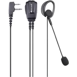 Midland MA 30-L Pro C1526 Headset Schwanenhals Mikrofon Freisprechfunktion, Walkie Talkie, Schwarz