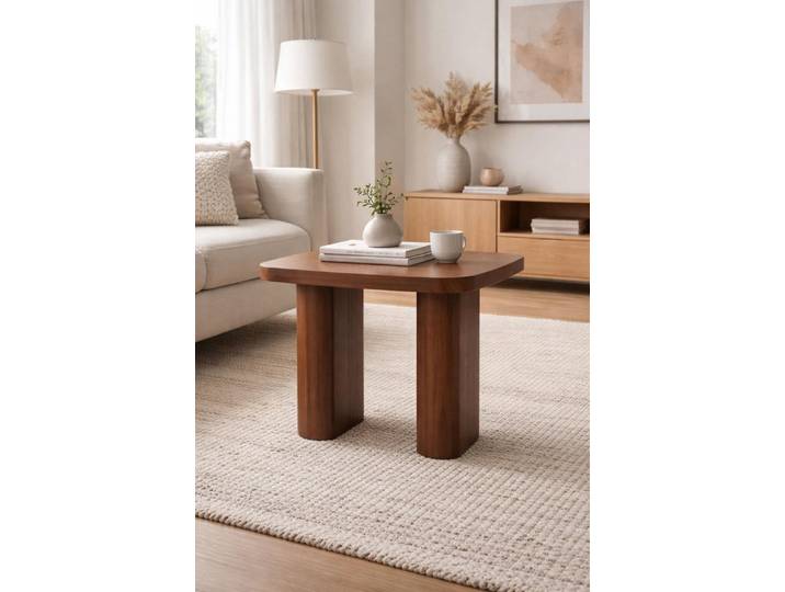 JVmoebel Beistelltisch Kompakter Brauner Beistelltisch Designer Ablagetisch Holztische, Made in Europa