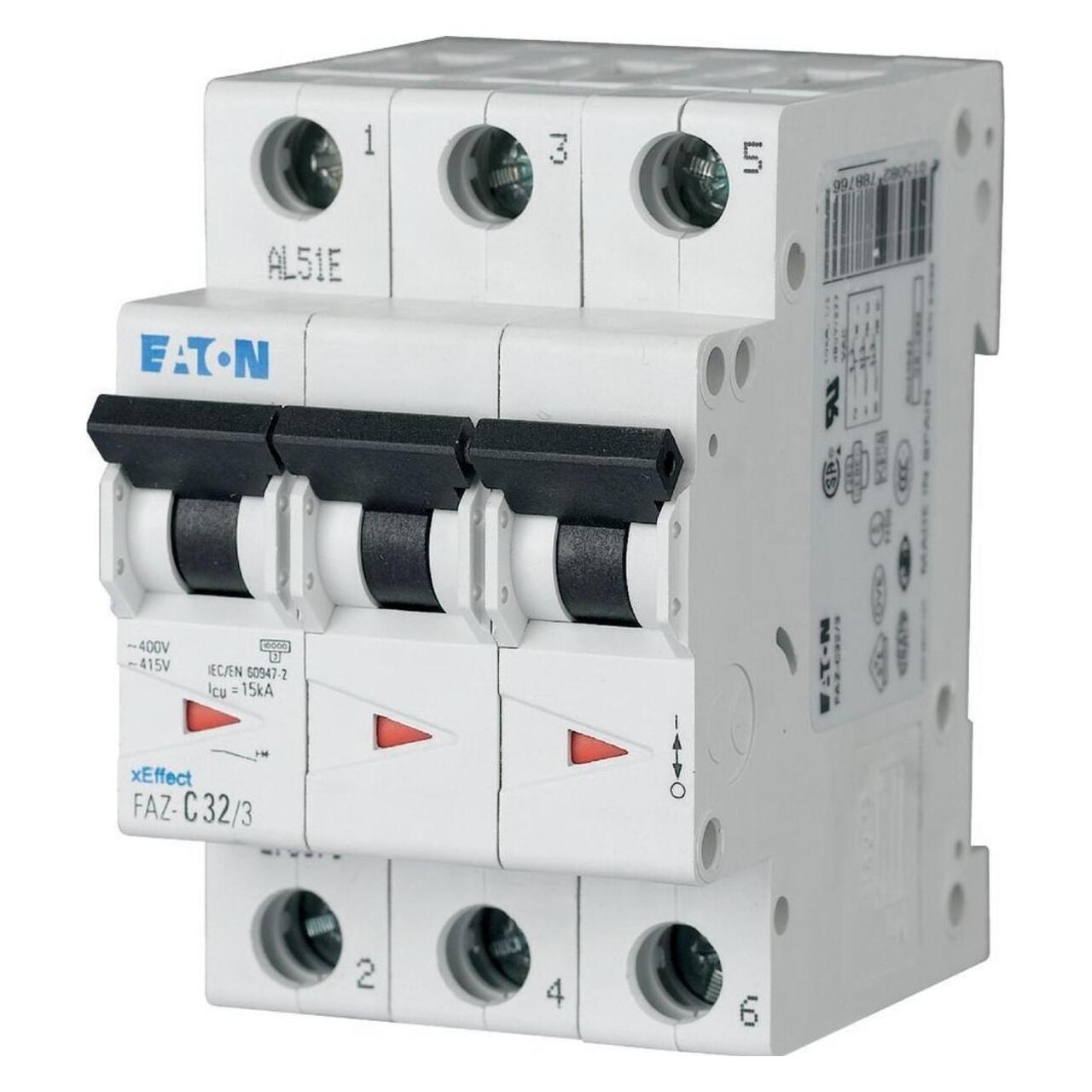 Eaton MOE FAZ-C1/3 Einbau-Automat 3p (278858)