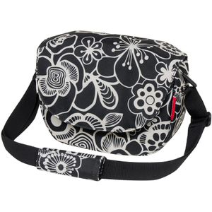 KLICKfix KLICKfix Fahrrad-Lenkertasche FUNBAG Reisenthel, 4 Liter, fleur black, schwarz/weiß,  -Halterung, Umhängetasche