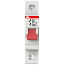 ABB E201/63R Trennschalter 1P, 63 A, Schaltgriff rot, Änderung Ursprung + Gebrauchskategorie 2CDE281001R0063