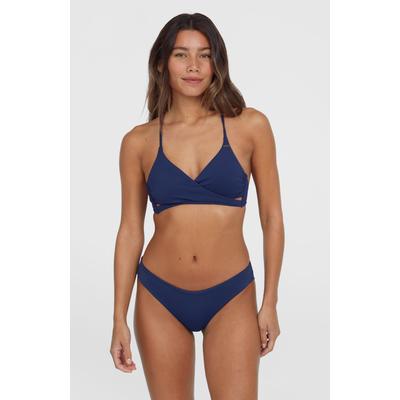 Triangel-Bikini O'NEILL "ESSENTIALS BAAY MAOI BIKINI SET", Damen, Gr. 42, N-Gr, blau (blauberry), Obermaterial: 85% Polyamid, 15% Elasthan, Bikini-Sets Triangel-Bikini, mit überkreuzter Frontpartie