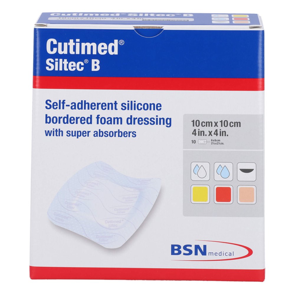 B2B Medical GmbH Cutimed Siltec B Schaumverb.10x10 cm mit Haftr. 13156620