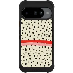 Nivocase Hülle für Google Pixel 10 Stossfeste Handyhülle NIVOmax Case Schwarz Kunst Punkte Streifen (Google Pixel 10), Smartphone Hülle, Schwarz
