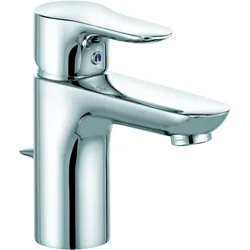KLUDI OBJEKTA Waschtisch-Einhandmischer, Auslaufhöhe 80mm, für drucklose Speicher, chrom, 322340575