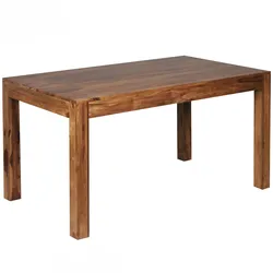 KADIMA DESIGN Esszimmertisch MUMBAI 160x80x76 cm Sheesham Massivholz Esstisch Zeitlos, Küchentisch Rechteckig, Holztisch Esszimmer Schlicht, Großer Speisetisch