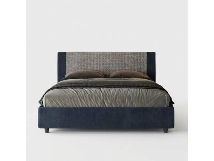 Doppelbett 160x190 mit Bettkasten Stoff Rosal Norris Labirinto - Blau