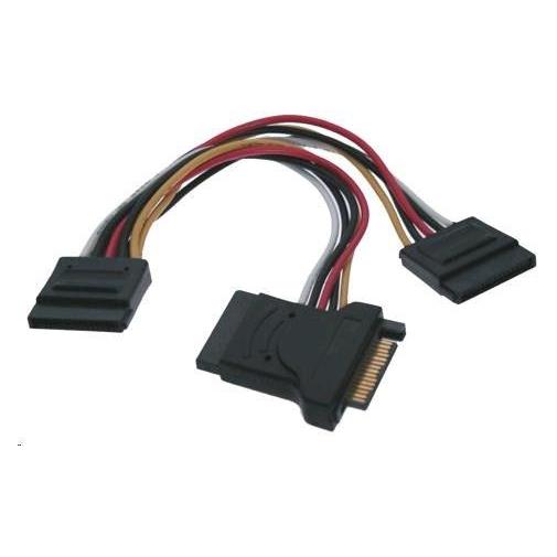 PremiumCord SATA-Stromkabel (Y) zur Festplatte (3xF/1xM, 16cm, Gabel) (16 cm, SATA) (kfsa-8)
