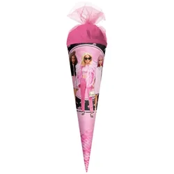 Roth Geschenk-Schultüte klein 35 cm Barbie runde Schultüte mit Tüllverschluss
