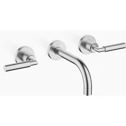 Dornbracht TARA Waschtisch-Wandbatterie ohne Ablaufgarnitur, Ausladung 160mm, Bausatz-Endmontage, 36707882-93, Farbe: Chrom gebürstet