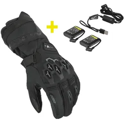 Macna Rafino RTX Kit Wasserdichter beheizbarer Winter-Motorradhandschuh + 7,4V / 2,2A Batterien und Ladegerät M