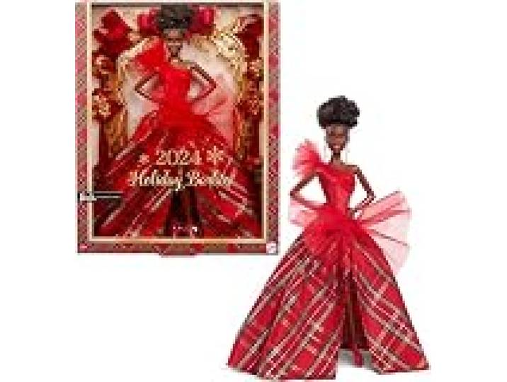 Barbie Poupée Joyeux noël Brune HRM62