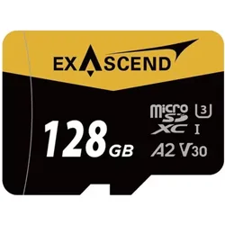 Exascend Catalyst w/ Adapter UHS-I SD Card(V30) 128GB (ES117903) (128 GB, SDXC, U3, UHS-I), Speicherkarte