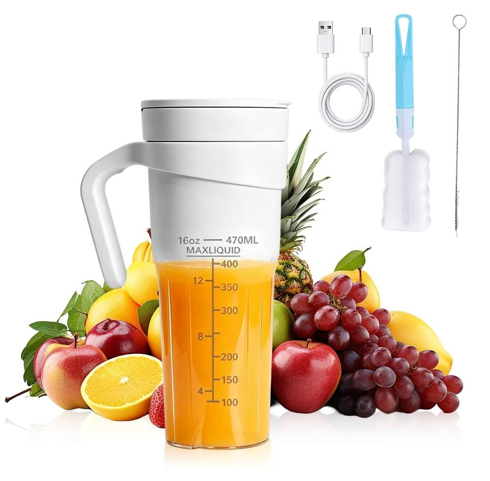 Dripio Draagbare smoothie-mixer, 470 ml, USB, wit