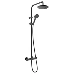 Hansgrohe Vernis Blend Duschsystem mit Thermostatarmatur Schwarz Matt 26276670