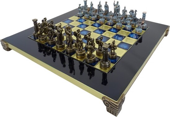 Exklusives Schachspiel 28 x 28 cm - S3BBLU