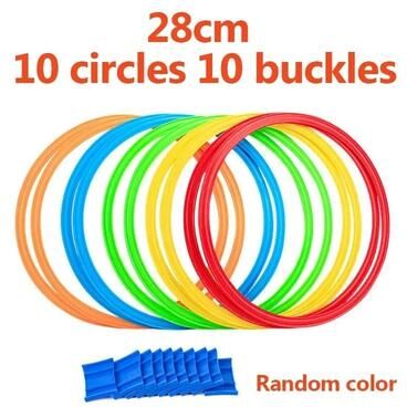 Uplift Essentials Agility Training Ring Set With Connectors For Outdoor Sports And Football Drills 11.02 In