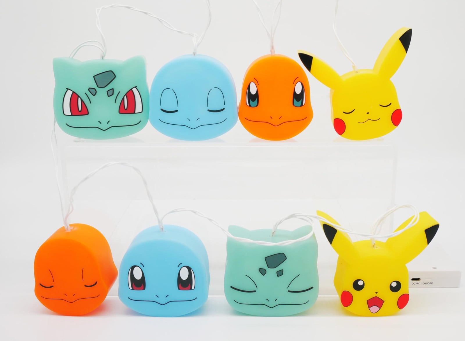 Pokémon kerstverlichting met Pikachu en Starter Pokémon, 2,6 meter