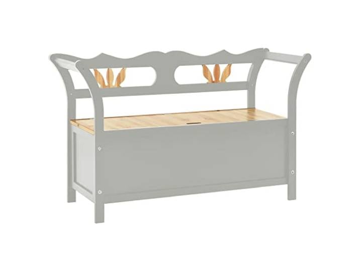 vidaXL Sitzbank Grau 107x45x75,5 cm Massivholz Tanne