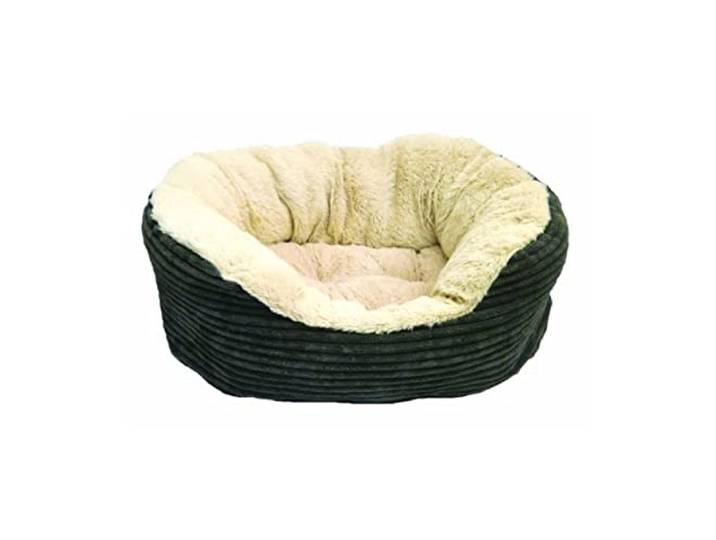 Rosewood Grijs Jumbo Cord/Pluche Ovaal Hondenbed, Groot