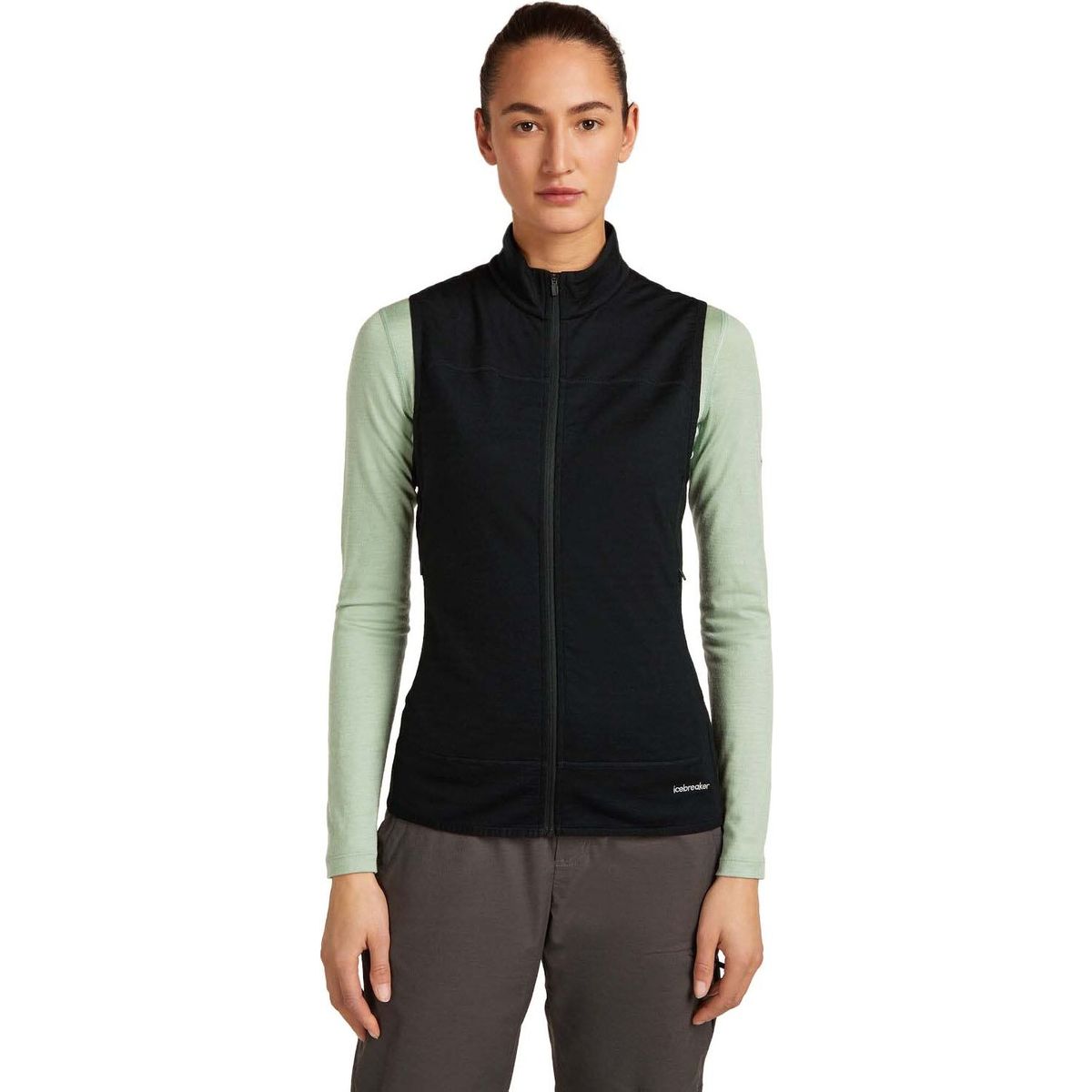 Icebreaker Wom Mer 300 Realfleece Descender Vest black (IB001) S 0A57QNIB001-S